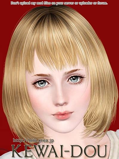 My Sims 3 Blog Kewai Dou Cecile K Hair For Females