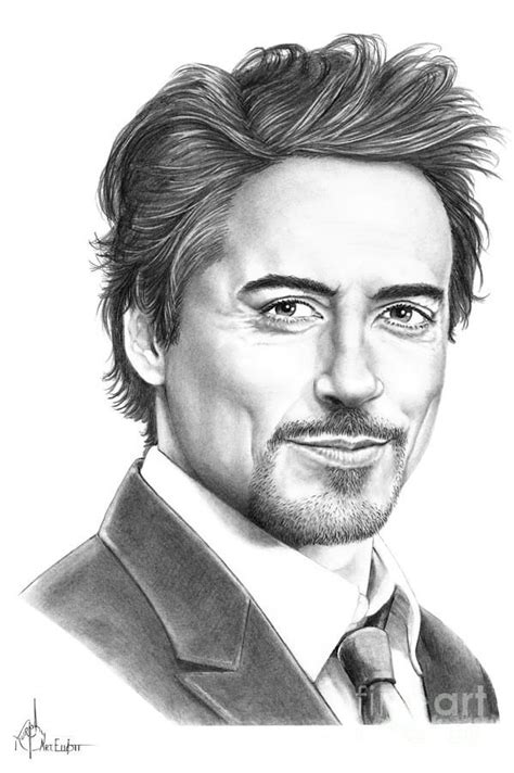 Pencil Drawings Of Famous People Downey Jr Drawing By Murphy Elliott