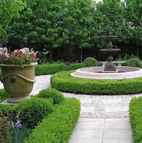 Formal Garden Ideas With Fountain Garden And Lawn Elegant Formal