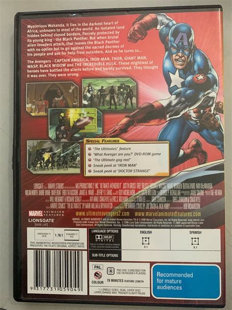 Ultimate Avengers 2 Rise Of The Panther Dvd 2008 Marvel Entertain