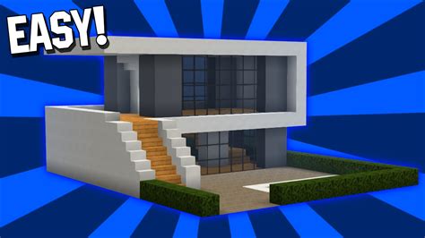 Some serious minecraft blueprints around here! Minecraft: Easy Modern House Tutorial (#1)( Easy ) (PC/PE ...