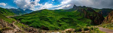 1368149 4k 5k 6k Quba Azerbaijan Mountains Panorama Stones