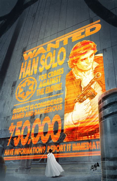 David Nakayama Star Wars Wanted Posters Han Solo