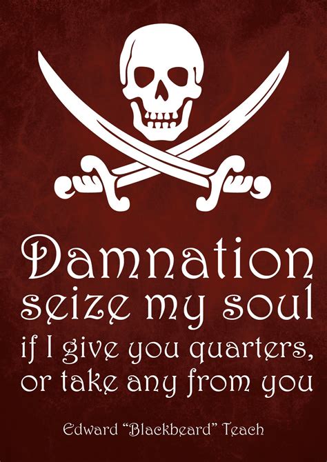 pirate art print poster damnation by blackbeard black sails pirate art poster prints