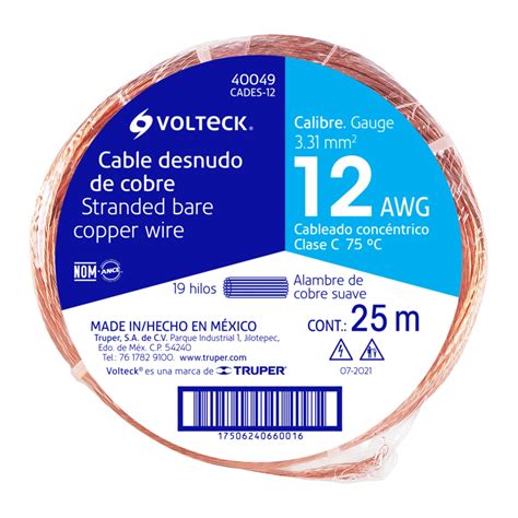 Metro De Cable Desnudo De Cobre Calibre AWG Rollo M Cables Desnudos