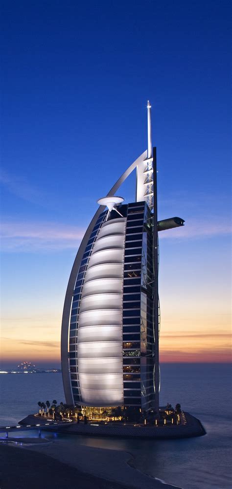 Burj Al Arab Hotel Dubai Uae Sky Wallpaper 1440x3040