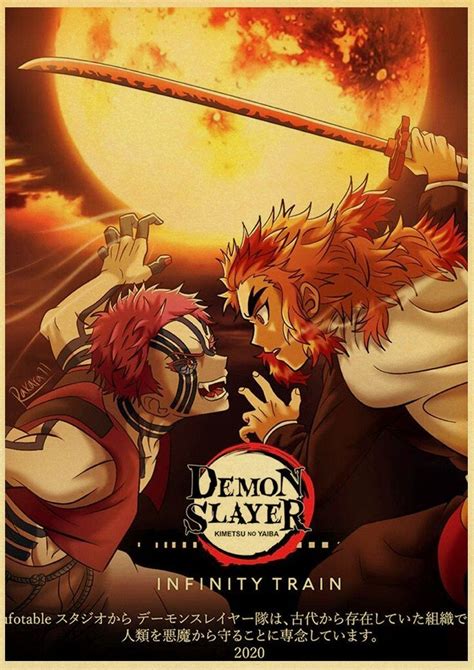 Japanese Comic Movie Demon Slayer Mugen Train Anime Poster Kimetsu No Yaiba Mugen Ressha Hen