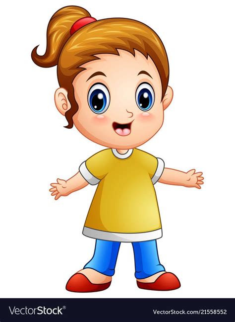 Illustration Of Happy Girl Cartoon Download A Free Preview Or High