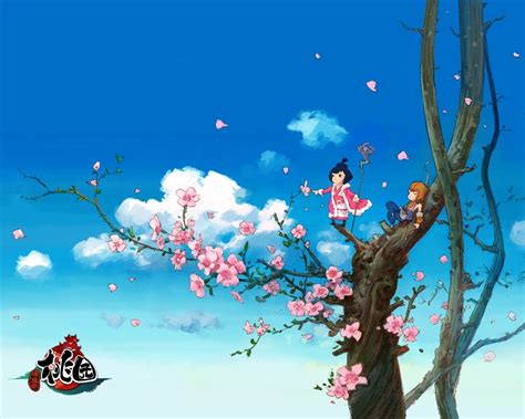 Anime Cherry Blossom Trees Wallpaper