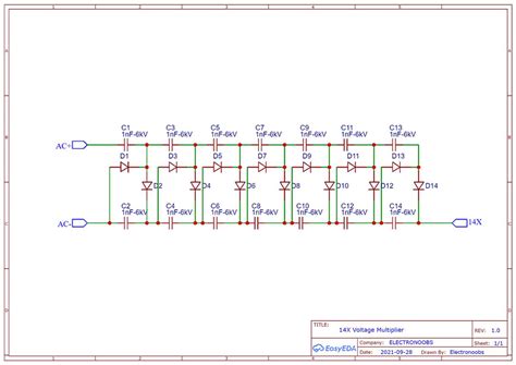 Voltage Multiplier Circuit Schematic