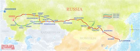 Trans Siberian Railway Tour Map