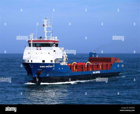 Cargo Ship At Sea Stock Photo Alamy