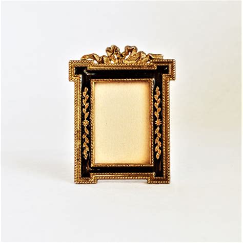 Small Vintage Rococo Style Gold Black Picture Frame Antique Etsy