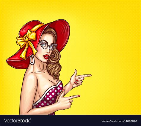 Pop Art Pin Up Of A Sexy Girl Royalty Free Vector Image
