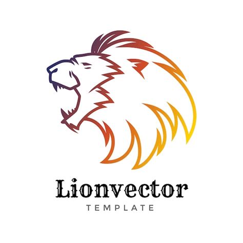 Plantilla De Diseño De Logotipo De Escudo De León Logo De Cabeza De