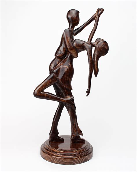Wooden Dancing Couple Sculpture Carved Wood Dancing Couple Etsy