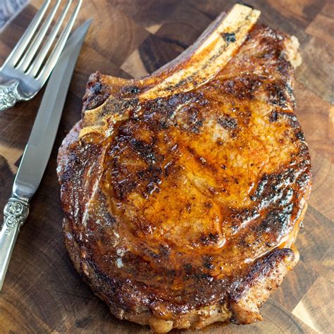 Pan Seared Cowboy Ribeye Steak Easy Cast Iron Skillet Seared Steak