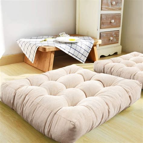 Higogogo Floor Pillow Square Meditation Pillow For Seating On Floor