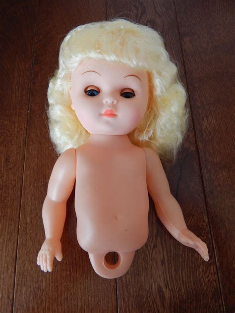 Vintage Pillow Doll 8 Plastic Half Body Blonde Hair Dolls Vintage