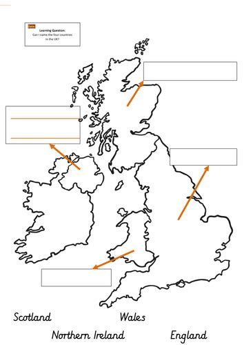 Label A Uk Map By Mandem2014 Uk Teaching Resources Tes