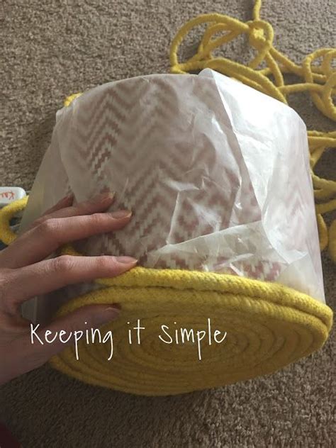 Diy No Sew Yellow Rope Baskets Keeping It Simple Rope Decor Diy