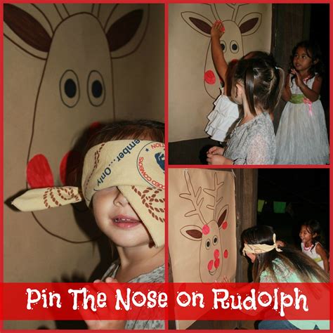 Pin The Nose On Rudolph Christmas Party Game Livin The