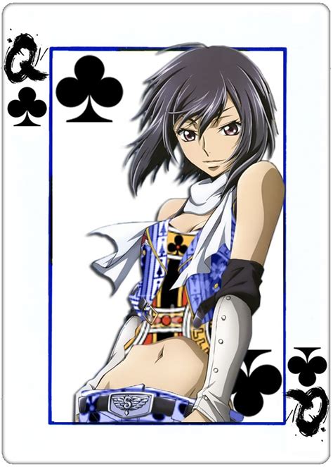 Queen Of Clubs Playing Card Anime