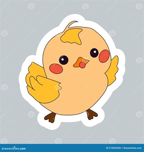 Cute Chicks Flying Doodle Kawaii Doodle Icon Image Cartoon Vector