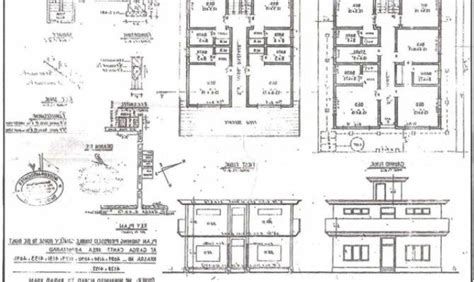 Residential Building Plan Section Elevation House Floor Home Plans