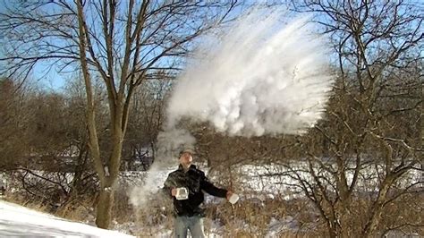 Watch As The Polar Vortex Instantly Turns Boiling Water To Snow Deep