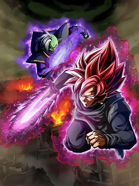 Super Saiyan Rose Goku Black Zamasu Lr Dokkan Battle Wallpaper Anime