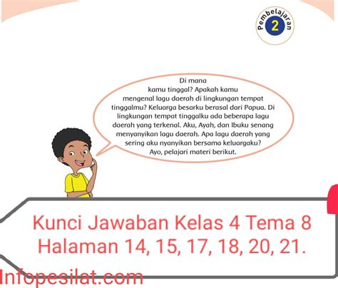 Setelah mengamati gambar dan berdiskusi, siswa mampu menemukan gagasan pokok dan gagasan pendukung yang diperoleh 3. Info Pesilat: Kunci Jawaban Buku Tematik Siswa Kelas 4 Tema 8 Subtema 1 Pembelajaran 2 Halaman ...