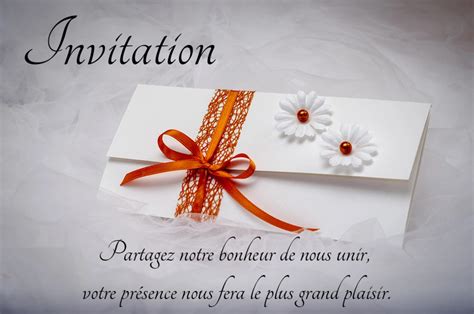 Carte D Invitation Pour Un Mariage