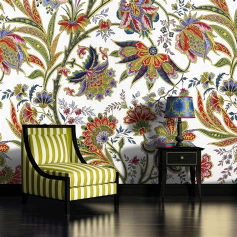 Photo Wall Mural Wallpaper Wallcover Home Decor Colorful Floral