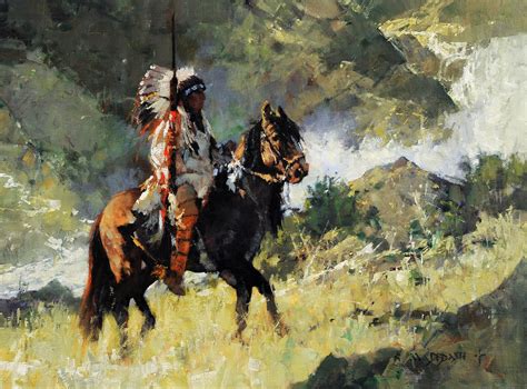 Rushing Water By C Michael Dudash Oil Native