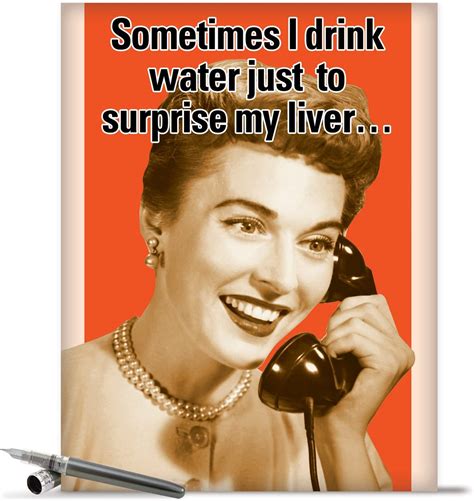 J8915k Jumbo Funny Blank All Occasion Card Drink Water With Envelope Extra Large