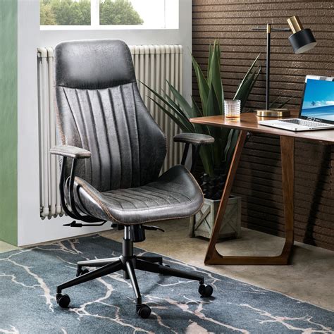 Office And Desk Chairs Executive Office Chair High Back Pu Leather Desk