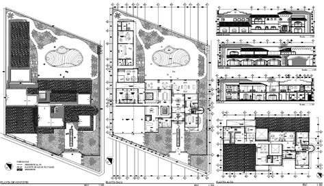 Resort Layout Plan And Elevation View Dwg File Cadbull Hotel Floor Plan Hotel Plan Types Of