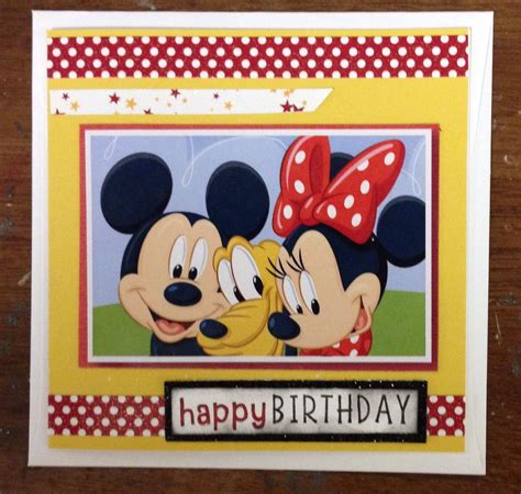 Disney Card Disney Cards Happy Birthday Crafts Happy Brithday