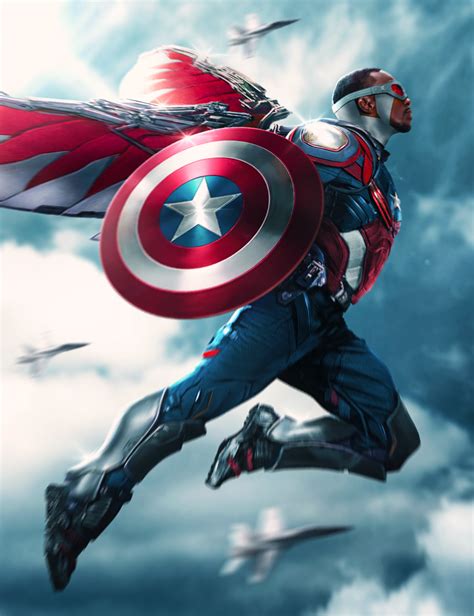 Sam Wilson Captain America By Ehnony On Deviantart