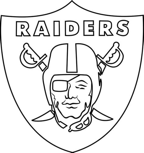 Raiders Logo Coloring Page Coloring Pages