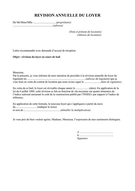 Modelé De Revision De Loyer Téléchargement Gratuit Documents Pdf