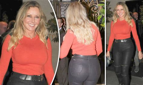 Carol Vorderman Flaunts Perky Bottom Tight Leather Trousers Celebrity News Showbiz Tv
