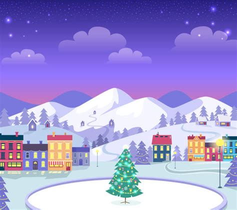 Best Traditional Christmas Scene Illustrations Royalty Free Vector