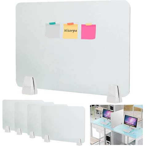 Buy Nisorpa4 Pack Desk Divider Frosted Acrylic Desktop Privacy Panels