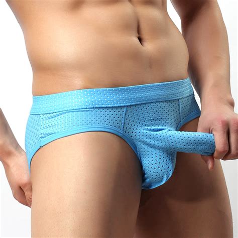 Popular Sexy Men Sheath Underwear Mens Penis Pouch Briefs Male Mesh Low