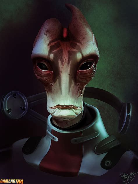 Portrait Of Mordin Solus From The Mass Effect Games Game Art Hq