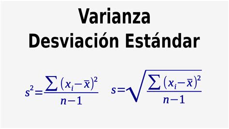 Calculo De La Varianza Desviacion Estandar Coeficiente De Variacion Y