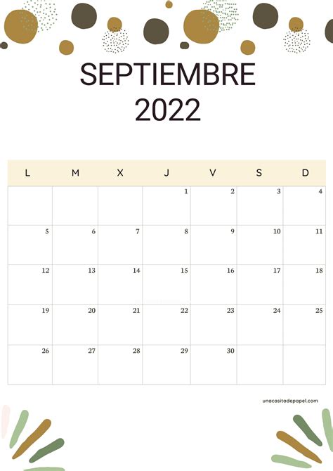 Calendarios Septiembre Para Imprimir PDF