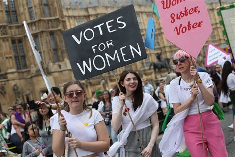 Amazing Pictures From Marches Celebrating 100 Years Since Women Were